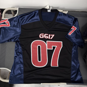 Maillot de football ample en coton 100 % personnalisé, avec motif lettres surdimensionnées, sérigraphie, tissu tricoté respirant et décontracté – Vente en gros - Product Image 5