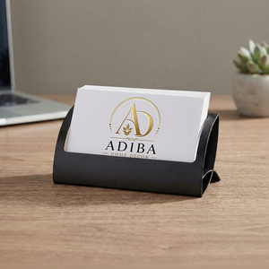 Porte-cartes de visite en métal noir fait main, organisateur de bureau moderne, support pour cartes de visite, accessoires de table de bureau, organisateur de bureau - Product Image 6