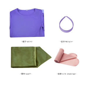 Disfraz de Daphne para Mujer, Vestido de Cosplay de Película y Televisión, Color Morado con Bufanda, Atuendo de Halloween - Product Image 5
