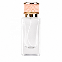 Flacon de parfum cylindrique en verre de haute qualité 30ml 50ml avec bouchon à vis, rechargeable, pour emballage cosmétique, crème visage givrée, en stock