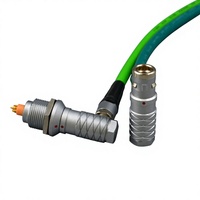 Connecteur Circulaire Série K FHG-1K, Diamètre 16mm, Prise à Angle Droit 90 Degrés, 2-16 Broches, Étanche, Push-Pull, Compatible Molex