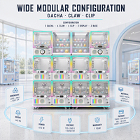 Distributeur commercial de capsules Gacha avec machine à pinces et jeu de grue à monnayeur pour centre commercial