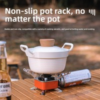 Réchaud à gaz portable pliable avec logo personnalisé, mini brûleur carré pour le camping en plein air et la caravane, ustensiles de cuisine