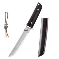 Couteau de camping d'extérieur 3-en-1 en acier Damas forgé à la japonaise, haute dureté, modèle KUSANAGI, Chine