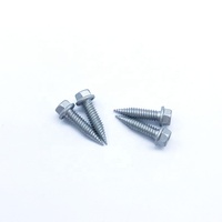 Vis autotaraudeuses à pointe acérée bimétalliques en acier inoxydable 304 et acier trempé 420 avec bride hexagonale pour fixation métallique