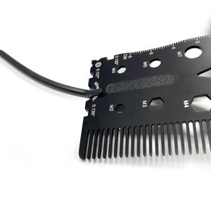 18 in1ステンレス鋼の櫛の形のポケットハンドツール屋外キャンプサバイバルマルチツールカード - Product Image 3