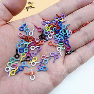 Juego de tornillos de ojo multicolor, Mini cáncamos de Metal para manualidades DIY, fabricación de joyas, modelo de construcción, accesorios para muñecas, ornamento - Product Image 4