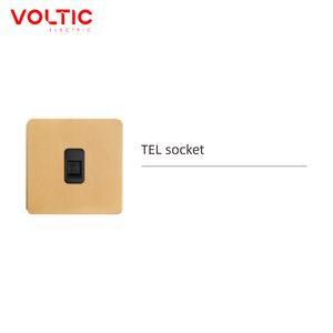 Prise murale pour téléviseur en acier inoxydable noir gris or rétro exquis à installation dissimulée - Product Image 2