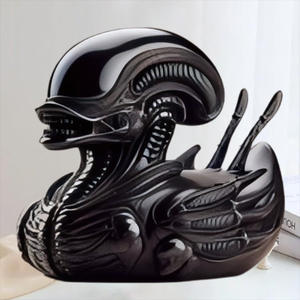 Estatua de resina de <span class=keywords><strong>pato</strong></span> alienígena, adorno de <span class=keywords><strong>pato</strong></span> alienígena malvado, decoración de escritorio y salpicadero de coche de resina, regalo divertido - Product Image 6
