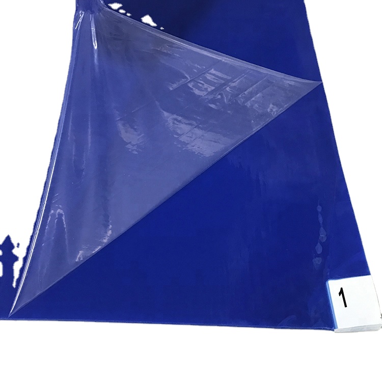 JEJOR 60 Sheets 35um 24''X36'' Blue Low Density Polyethylene Film Esd Cleanroom Sticky Mat Tacky Mats