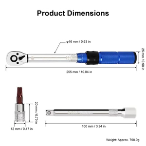 <span class=keywords><strong>Clé</strong></span> <span class=keywords><strong>Dynamométrique</strong></span> Vélo Réglable 1/4 Pouce avec Kit de 15 Outils <span class=keywords><strong>pour</strong></span> Entretien Route et <span class=keywords><strong>VTT</strong></span> - Product Image 5