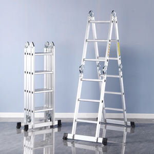 Fabricante en China <span class=keywords><strong>Escalera</strong></span> Plegable de Aluminio Portátil Multiusos de Alta Resistencia a Bajo Precio con Pasamanos Plegable para el Hogar - Product Image 1