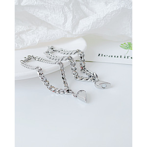 2 Buah Gelang Pasangan Baja Tahan Karat untuk Wanita Pria Cinta Hati Warna Perak Gelang Sahabat Terbaik Hadiah Rantai <span class=keywords><strong>Magnet</strong></span> - Product Image 6