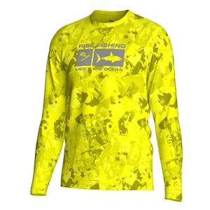 Chemise de pêche haute visibilité néon pour homme, anti-odeur, légère, manches longues, idéale pour la pêche matinale, le cyclisme et la randonnée - Product Image 1