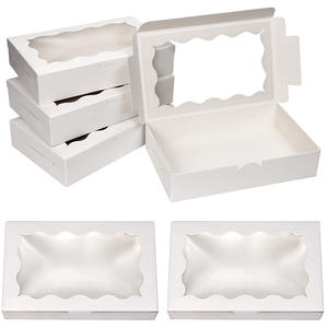 Caja de Papel Kraft para Repostería, Blanca, con Ventana Abierta, para Pasteles, Galletas, Vasos de Papel, Muffins, <span class=keywords><strong>Tartas</strong></span> de Huevo - Product Image 5