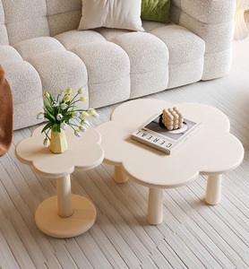 Tavolo da caffè moderno in stile crema di lusso leggero con Design semplice tavolo laterale a nuvola per piccoli appartamenti mobili per la casa dei bambini - Product Image 1