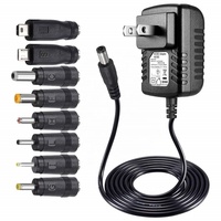 Adaptateur secteur AC/DC avec prise US, UK, EU, AU, 6V, 12V, 24V, 6W, 12W, 24W, 36W, niveau VI, CE, FCC, ETL, CB, RoHS pour LED, CCTV, petites électroniques
