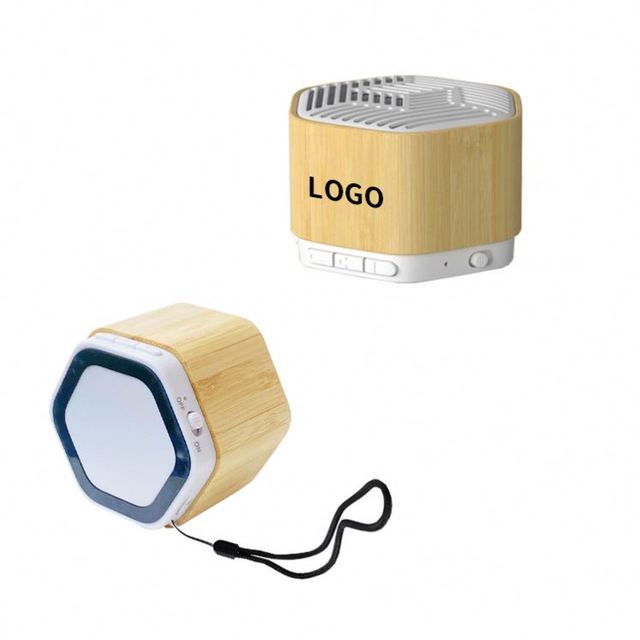 Bamboo Custom Logo TF Card Slot Music Sound 5W Powered Wireless Portable  Speakers