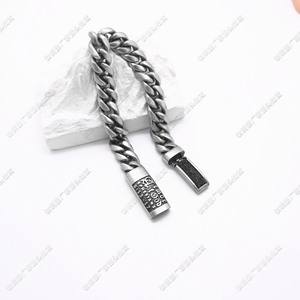 yunnique <b>Titanium</b> Steel <b>Chain</b> Bracelet Geometric Design Unisex Fashion Jewelry - Product Image 2