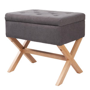 Modern Storage Ottoman X-Shaped <b>Wooden</b> <b>Legs</b> Tufted Sponge Padding Easy Assembly Living Room Bedroom Hotel <b>Furniture</b> - Product Image 1