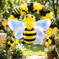 Ballon en aluminium Abeille de dessin animé pour Anniversaire d'enfants, Baby Shower, Décoration de fête sur le thème des insectes