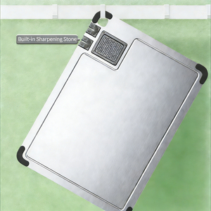 <span class=keywords><strong>Tabla</strong></span> <span class=keywords><strong>de</strong></span> <span class=keywords><strong>Cortar</strong></span> <span class=keywords><strong>de</strong></span> Acero Inoxidable 304 <span class=keywords><strong>de</strong></span> Grado Alimenticio, <span class=keywords><strong>Tabla</strong></span> <span class=keywords><strong>de</strong></span> <span class=keywords><strong>Cortar</strong></span> Queso <span class=keywords><strong>de</strong></span> Metal <span class=keywords><strong>de</strong></span> Doble Cara con Ranuras para Frutas y Carne - Product Image 5