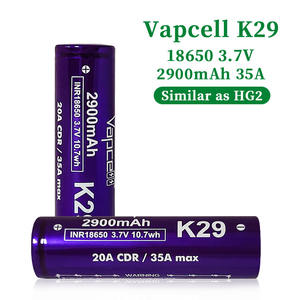 Vapcell-قطعة غيار للمصباح يدوي, بطارية رخيصة السعر موديل INR18650 K29 سعة 2900 مللي أمبير في الساعة شدة 20 أمبير 35 أمبير شدة 3.7 فولت استبدال HG2 للمصباح يدوي - Product Image 3