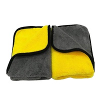 Serviette en Microfibre de nettoyage de voiture, produit d'allemagne, taille personnalisée, emballage jaune, 800gsm, 100%, chine