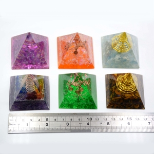 Orgone Pyramids Chakra Stone Natural Gemstone Spiritual Healing Crystals Energy <strong>Orgonite</strong> Pyramid Decorative Product Trusted - Product Image 5