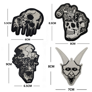 Máy Thêu Mát Móc Vòng Lặp Các Bản Vá Lỗi Bộ Xương Phát Sáng Phù Thủy Và Người Ngoài Hành Tinh Vải Các Bản Vá Lỗi Cho Quần Áo Và Ba Lô Trang Trí - Product Image 2