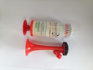 Mini <span class=keywords><strong>Hand</strong></span> Geduwde Pomp Plastic Luchthoorn Voor Feestvoetbal, Balventilatoren Luchthoorn - Product Image 3