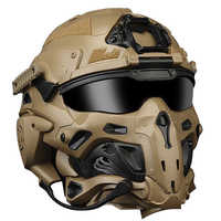 Masque tactique intégral de sécurité multi-couleurs avec casque intégré pour protection extérieure – Vente en gros