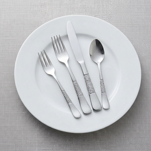 Ensemble de couverts élégants en acier inoxydable poli miroir, compatibles lave-vaisselle, pour mariage, usage domestique et repas. - Product Image 1