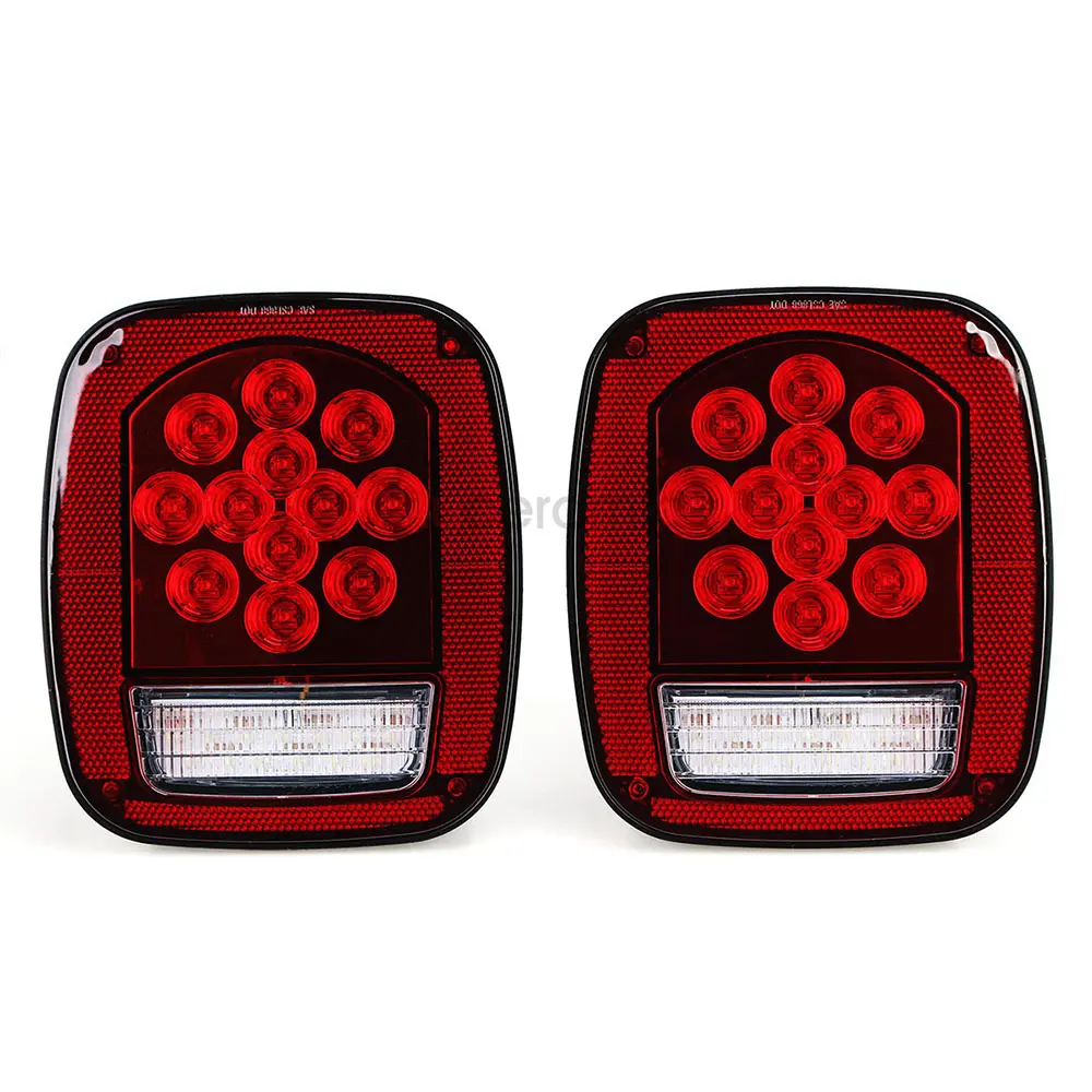 2 PC Waterproof Trailer Fog Light for Truck Boat Caravan Driving Tail Rear Lamps Safety Warning Lantern 12 LED Chips