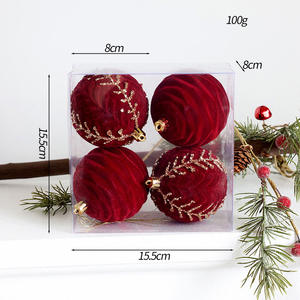 Boule d'ornement d'arbre de Noël Offres Spéciales décoration suspendue bricolage avec dessin coloré et boule de perles de Noël flocage - Product Image 5