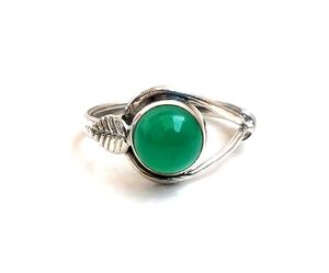 Anillo de plata esterlina unisex, conjunto de piedras preciosas de ónix verde natural, joyería al por mayor para mujer, regalos - Product Image 4
