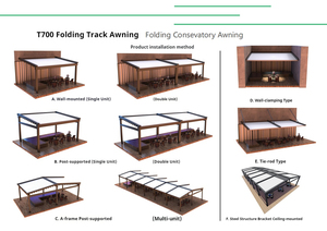 Pergola da Esterno Automatica con Tetto Retrattile in PVC, Sistema Parasole e Antipioggia, Gazebo Pieghevole in Metallo - Product Image 6