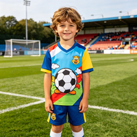 Maillot de football enfant version saison 2026/2027 – Maillot de football national style club européen – Maillot de football personnalisé avec tous les logos