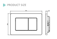 Plaque double chasse d'eau en plastique ABS multicolore pour mur Sigma Delta Toilette carrée pour salle de bain