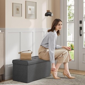 76*38*38Cm Hiện Đại Công Suất Lớn Kiểm Tra Nhập Có Thể Gập Lại Sử Dụng Nhà Phòng Khách Đồ Nội Thất Phòng Ngủ Tùy Chỉnh Lưu Trữ Băng Ghế Dự Bị Phân Trường - Product Image 2