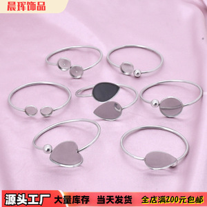 Stainless Steel <b>Soft</b> <b>Wire</b> Round Heart Bracelet DIY Jewelry Accessory Unisex Fashion String Bracelet - Product Image 4