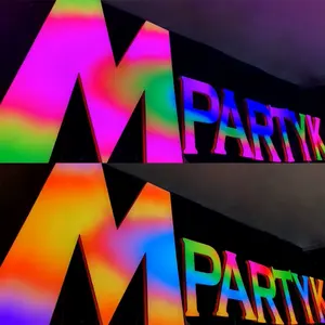 Outdoor Individuelles RGB LED-Schild Bewegungseffekt LED-Leuchtbuchstaben Edelstahl-Kanalbuchstaben-Schild - Product Image 3