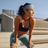 Logo personnalisé Tennis Workout Run Fitness Bandeau élastique de sport Bandeau à nouer au dos pour hommes femmes