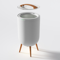 Seau chauffe-serviettes 20L grand format à 4 pieds avec haut-parleur Bluetooth et veilleuse RVB, pour usage domestique et hôtelier, certifié FCC ETL