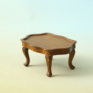 Thu nhỏ bàn cà phê cho Dollhouse trang trí nội thất nhỏ bàn tròn mini đồ nội thất gỗ nguyên liệu tiết kiệm không gian thiết kế hiện đại trang trí - Product Image 4