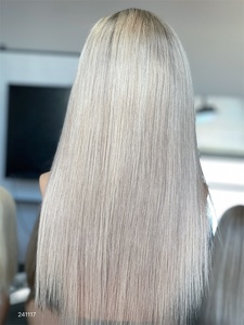 2025 personnalisé cheveux timides HD 13*5 Patch dentelle avant perruque 100% échantillon colle moins de cheveux humains pour les femmes blanches - Product Image 4