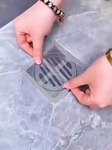 Filtres à cheveux jetables pour drain de douche en maille – Autocollants filtrants pour évier de sol, accessoires de salle de bain - Product Image 2