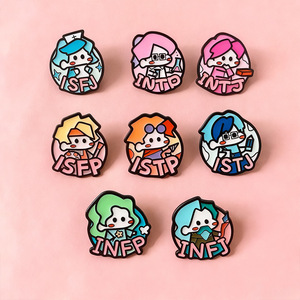 Badges métalliques populaires transfrontaliers sur le thème des 16 types de <span class=keywords><strong>personnalité</strong></span> MBTI, tests de carrière, broches, sacs à dos, accessoires et plus - Product Image 2