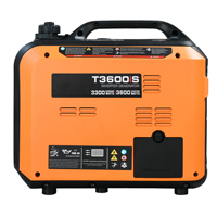 Générateur portable silencieux à onduleur 3,6 kW 4 temps refroidi par air, démarrage par lanceur, efficacité 95 %, garantie 2 ans, puissance maximale 3,6 kW, monophasé