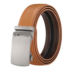 Cinturones de Cuero Vacuno para <span class=keywords><strong>Hombre</strong></span>, Nuevos, Venta al Por Mayor de Fábrica, Hebilla Automática de Aleación, Estilo Ejecutivo Juvenil - Product Image 1